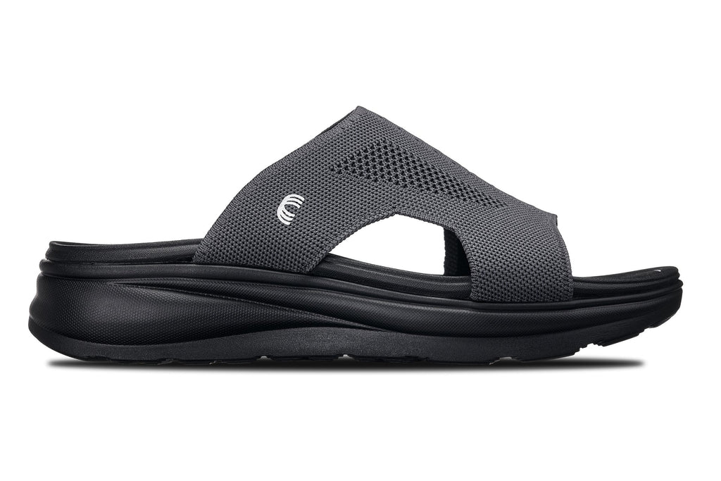 CALTO - X1658 - 2 Inches Taller (Black/Knitted Dark Gray) - WonderingCloth