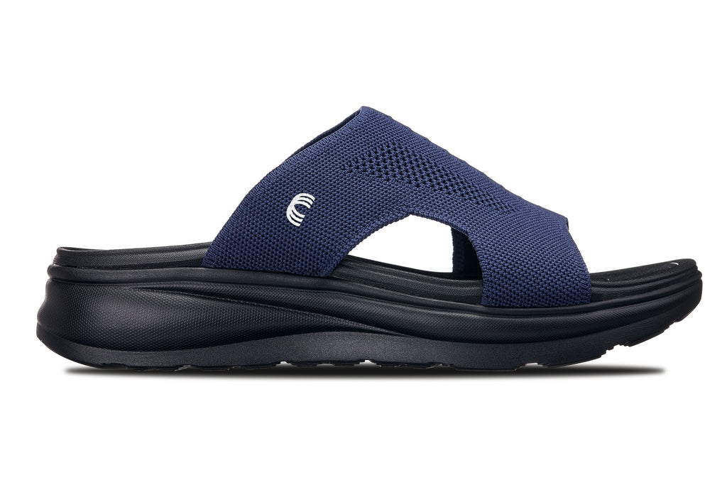 CALTO - X1659 - 2 Inches Taller (Black/Knitted Navy) - WonderingCloth