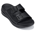 CALTO - X1660 - 2 Inches Taller (Black Buckle) - Dual Adjustable Buckle Sandal - WonderingCloth