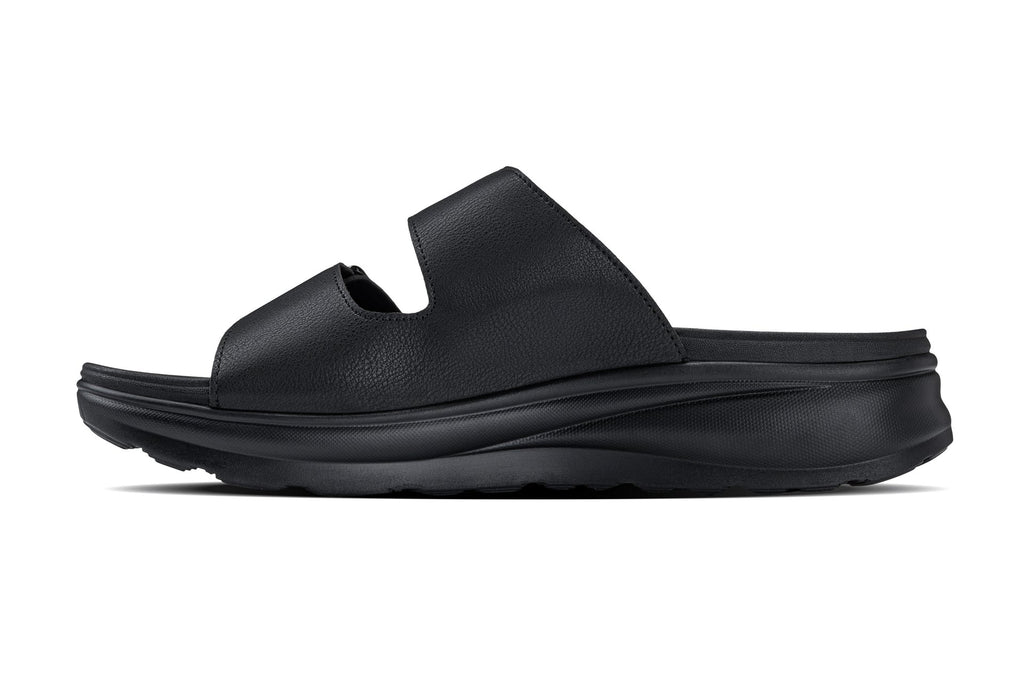 CALTO - X1660 - 2 Inches Taller (Black Buckle) - Dual Adjustable Buckle Sandal - WonderingCloth