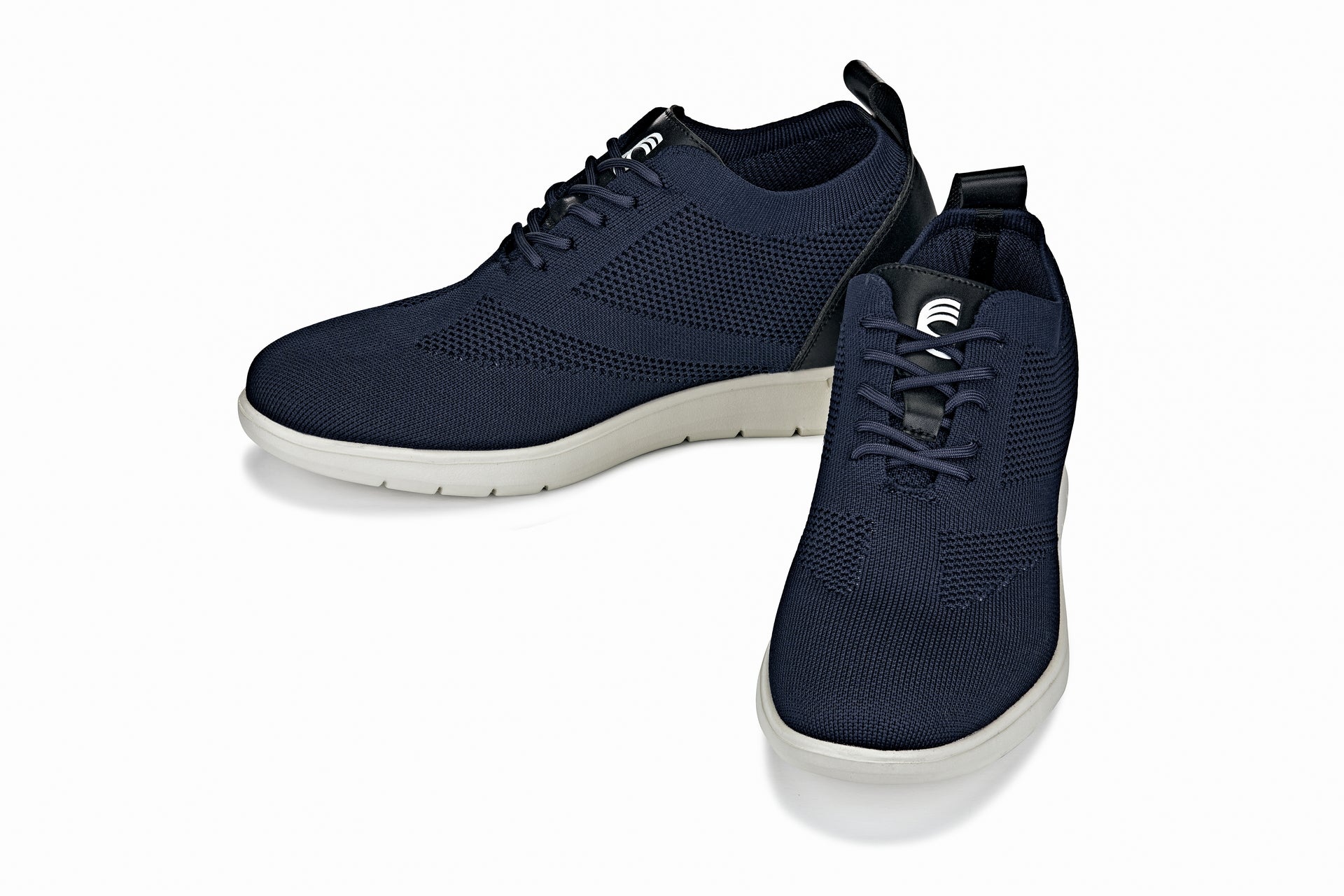 CALTO - X2214 - 2.4 Inches Taller (Night Blue/Black) - Lace Up Casual Walker - Lightweight - WonderingCloth