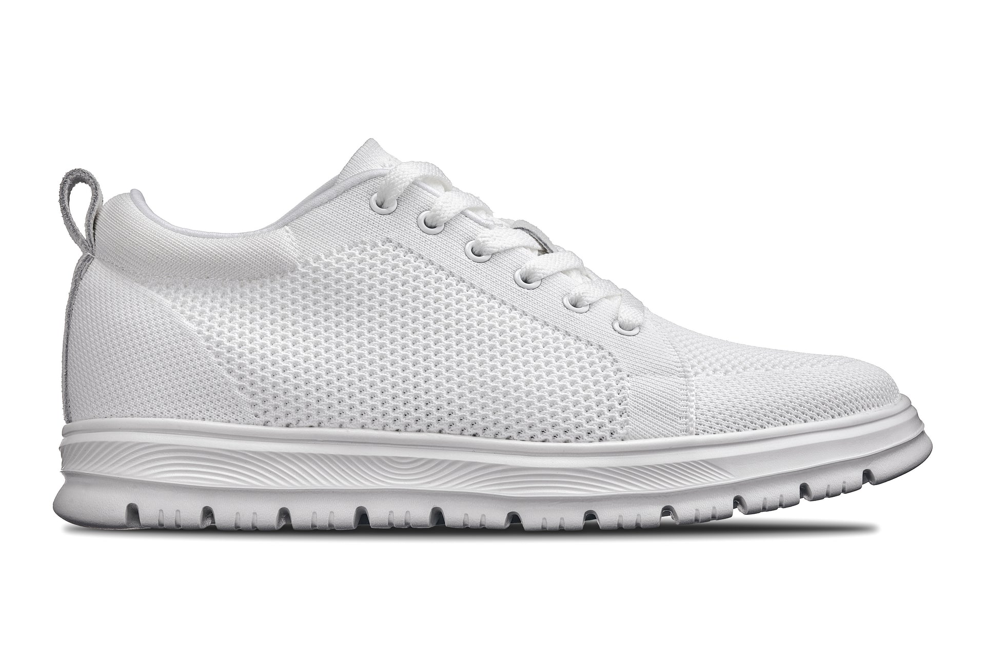 CALTO - X2321 - 2.4 Inches Taller (White/White Sole) - Lace Up Casual Sneaker - Lightweight - WonderingCloth