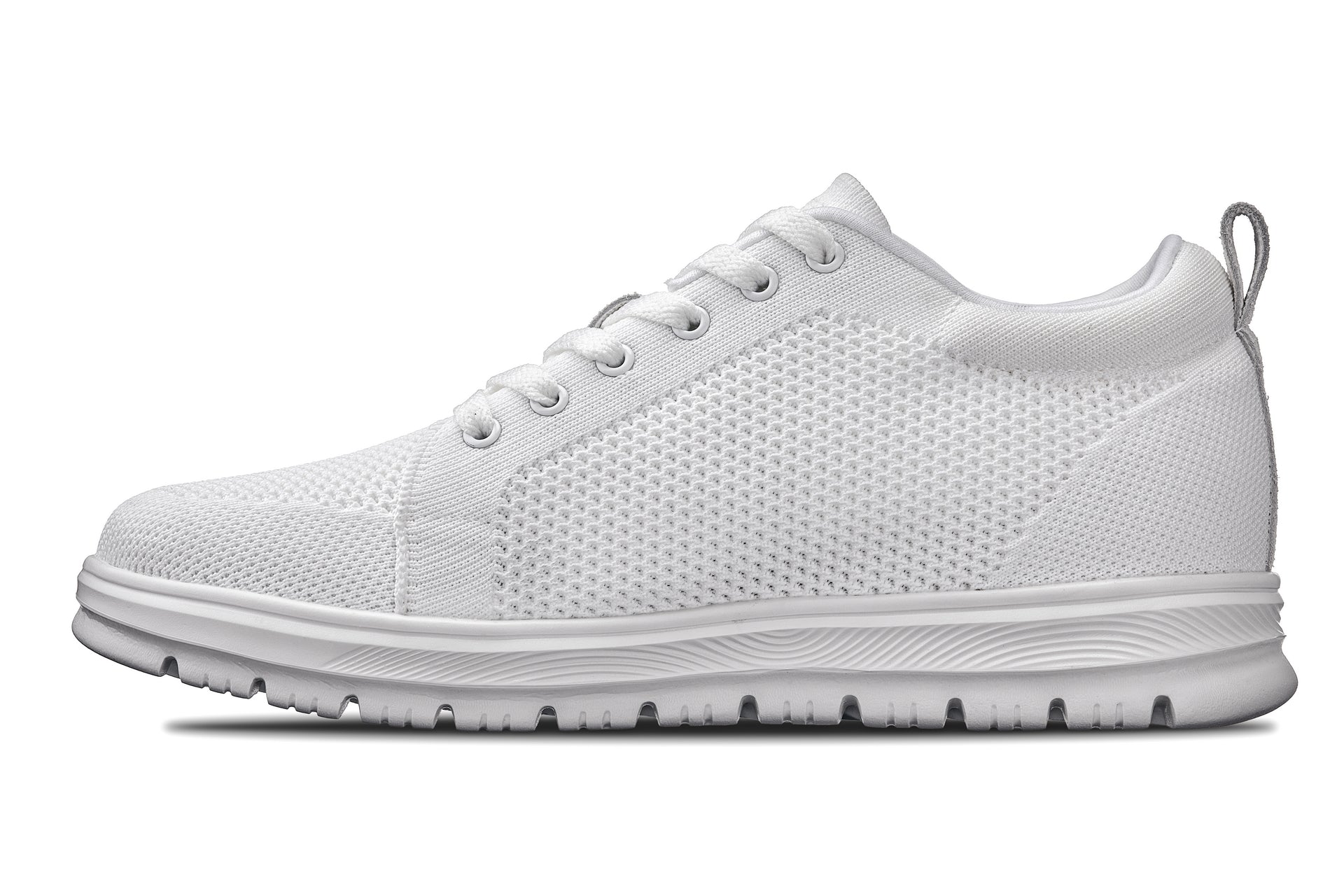 CALTO - X2321 - 2.4 Inches Taller (White/White Sole) - Lace Up Casual Sneaker - Lightweight - WonderingCloth