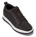 CALTO - X2325 - 2.4 Inches Taller (Dark Brown/White & Black Sole) - Lace Up Casual Sneaker - Lightweight - WonderingCloth