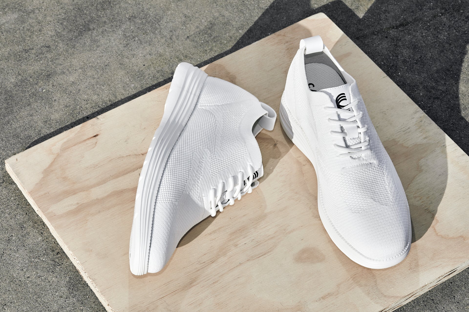 CALTO - X2633 - 2.8 Inches Taller (White) - Lace Up Casual Walker - Lightweight - WonderingCloth