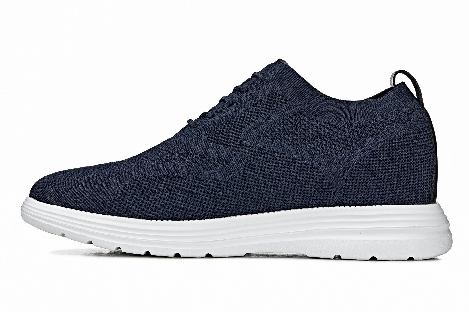 CALTO - X2634 - 2.8 Inches Taller (Night Blue) - Lace Up Casual Walker - Lightweight - WonderingCloth