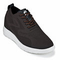 CALTO - X2635 - 2.8 Inches Taller (Coffee Brown) - Lace Up Casual Walker - Lightweight - WonderingCloth