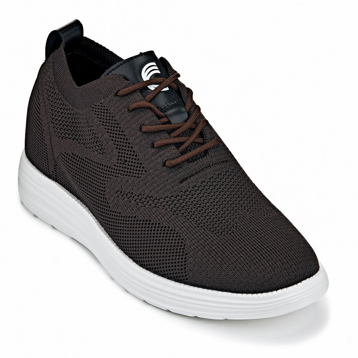 CALTO - X2635 - 2.8 Inches Taller (Coffee Brown) - Lace Up Casual Walker - Lightweight - WonderingCloth