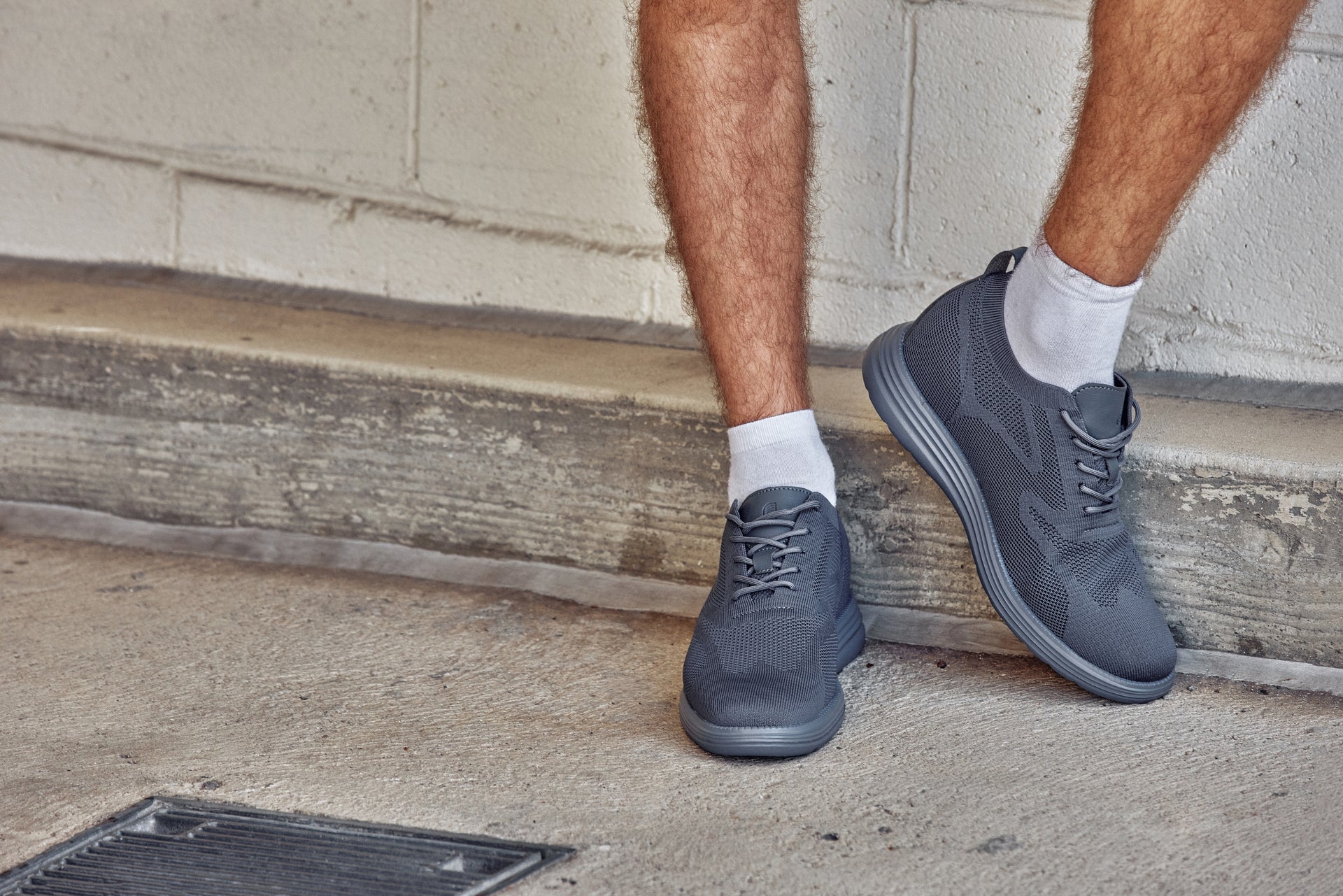 CALTO - X2641 - 2.8 Inches Taller (Iron/Dark Grey Sole) - Lace Up Casual Walker - Lightweight - WonderingCloth