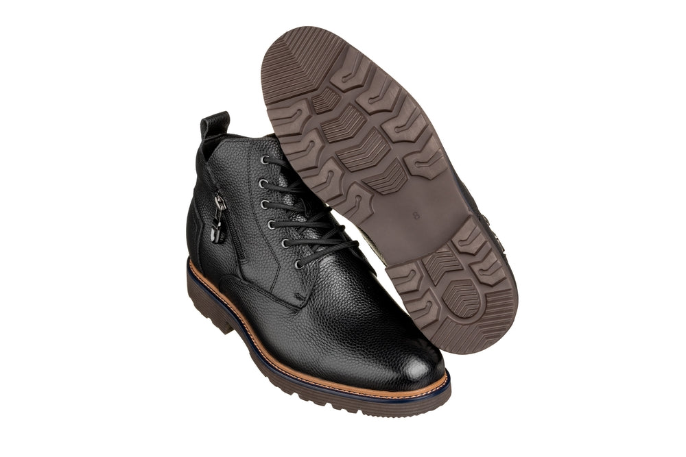 CALTO - Y42071 - 2.8 Inches Taller (Black) - Dressy Casual Boots - WonderingCloth
