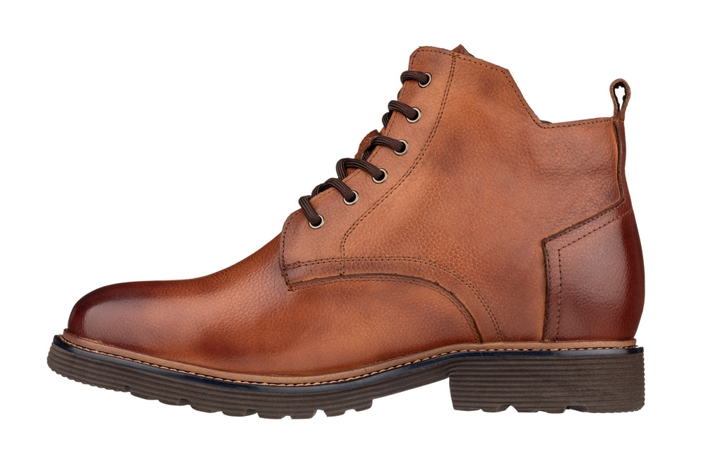 CALTO - Y42072 - 2.8 Inches Taller (Brown) - Dressy Casual Boots - WonderingCloth