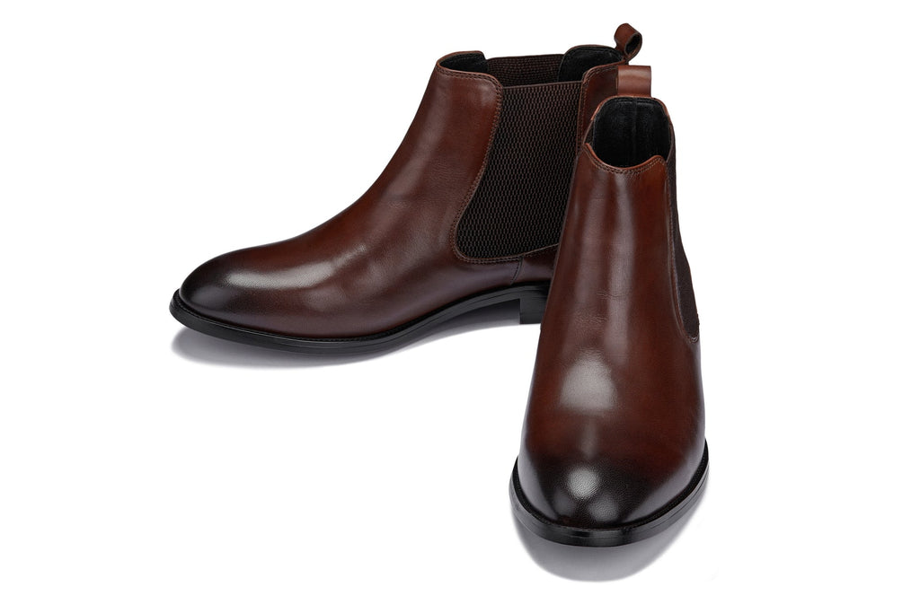 CALTO - Y72231 - 2.8 Inches Taller (Coffee Brown) - Chelsea Boots - WonderingCloth