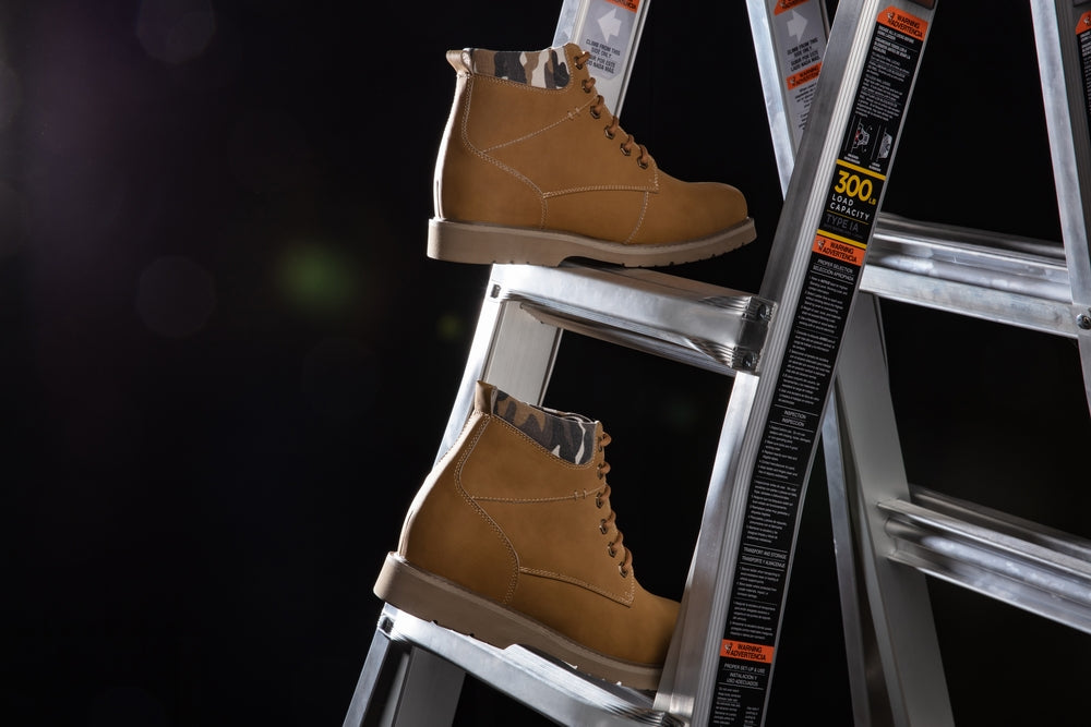 CALTO - YH7830 - 3.2 Inches (Khaki) - Nubuck Boots - WonderingCloth