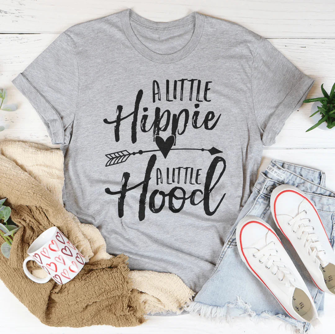 A little hippie a little hood Tee - WonderingCloth