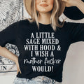 A Little Sage Mixed With Hood Tee - WonderingCloth