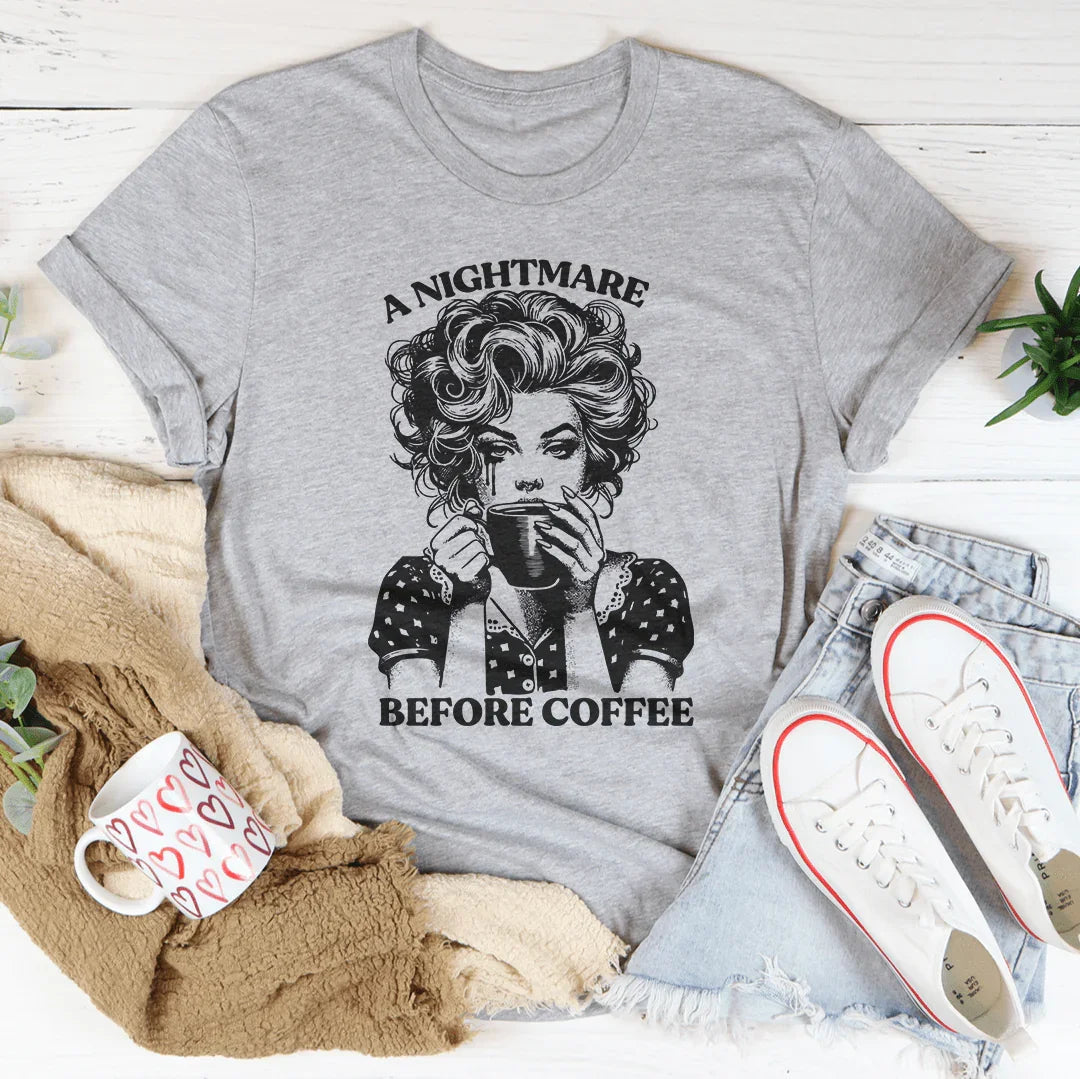 A Nightmare Before Coffee Tee - WonderingCloth