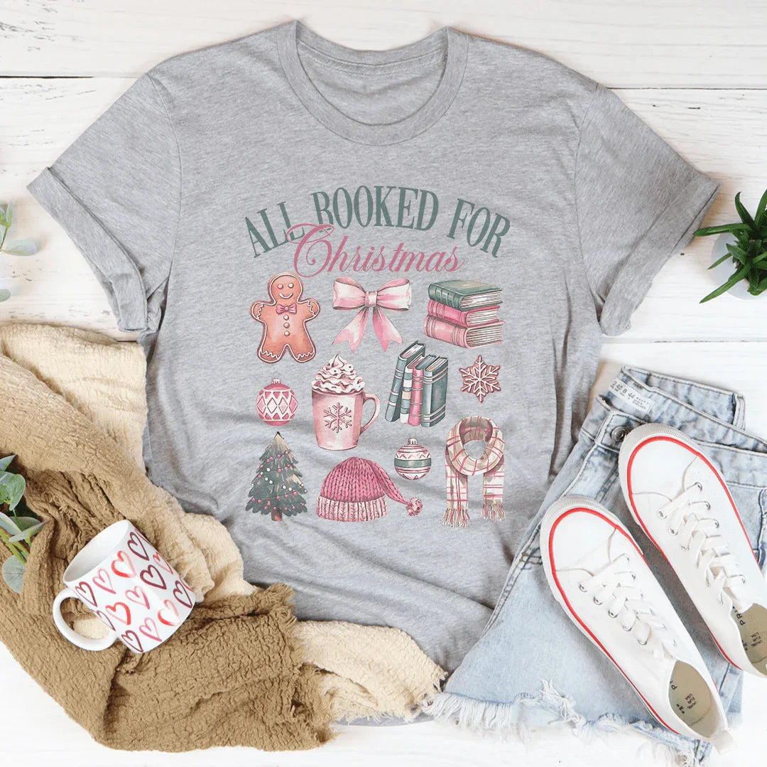 All Booked For Christmas Tee - WonderingCloth