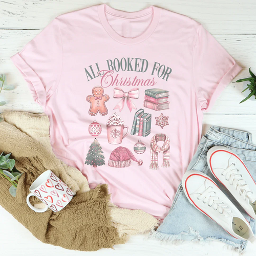 All Booked For Christmas Tee - WonderingCloth