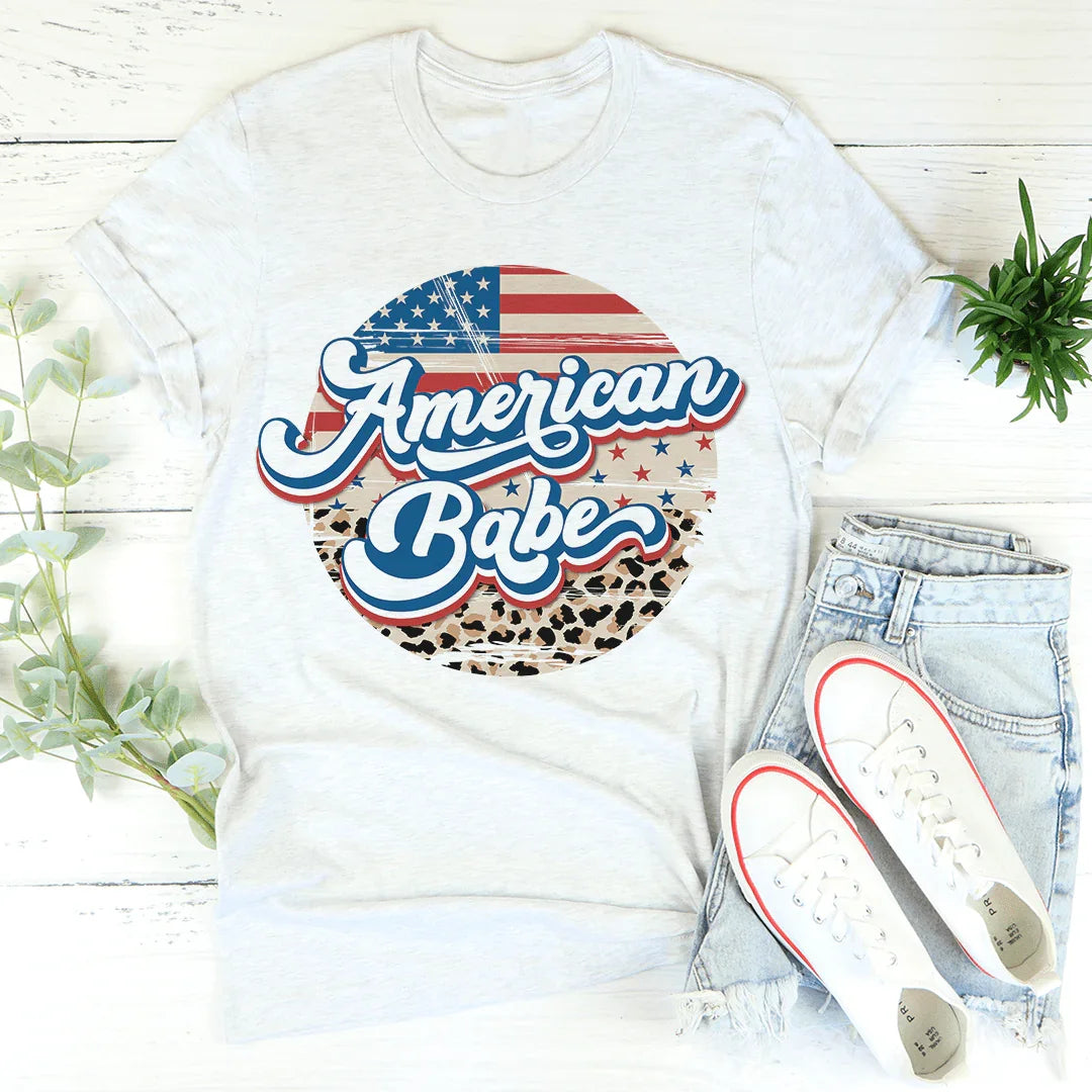 American Babe Leopard Tee - WonderingCloth
