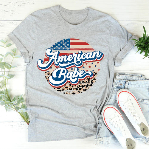 American Babe Leopard Tee - WonderingCloth