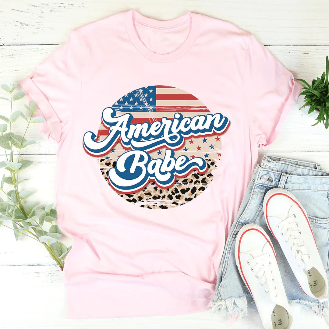 American Babe Leopard Tee - WonderingCloth