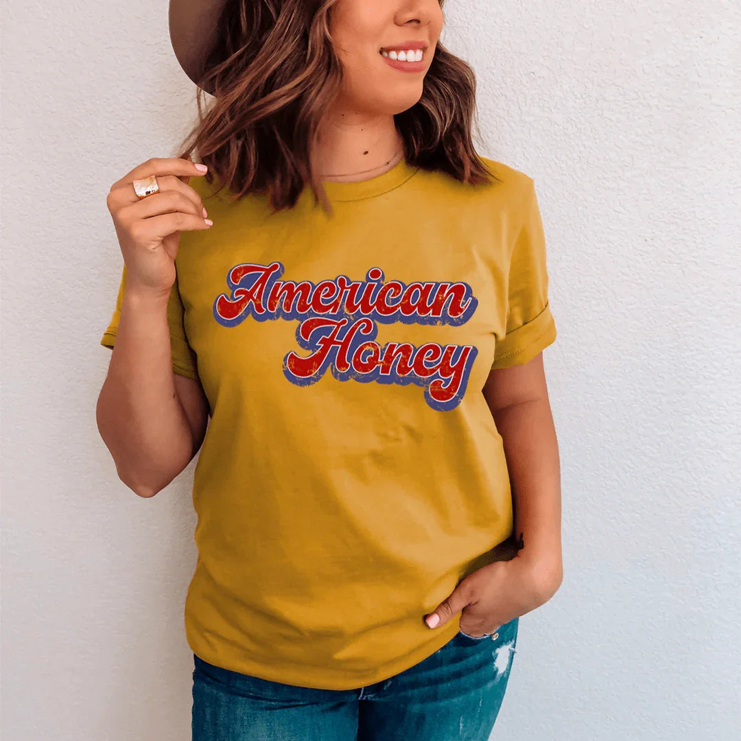 American Honey Tee - WonderingCloth