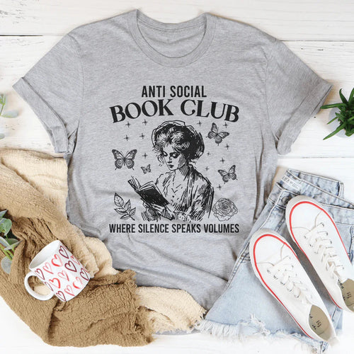 Anti Social Book Club Where Silence Speaks Volumes Tee - WonderingCloth