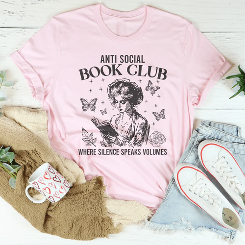 Anti Social Book Club Where Silence Speaks Volumes Tee - WonderingCloth