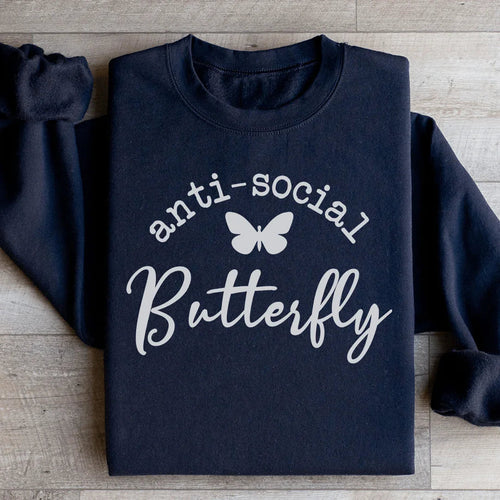 Anti Social Butterfly Sweatshirt - WonderingCloth