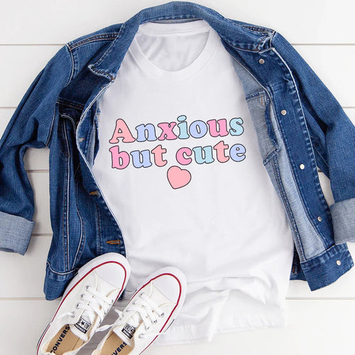 Anxious But Cute Tee - WonderingCloth