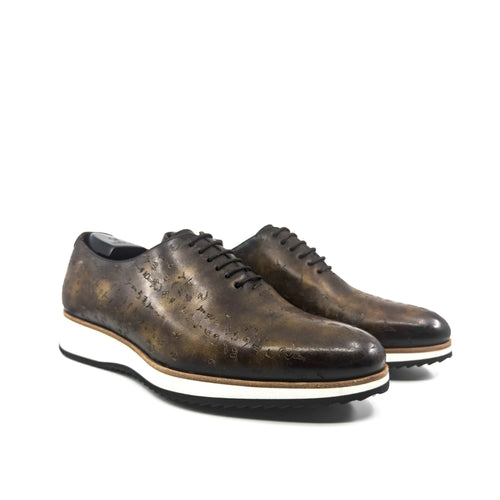 Arabic Matrix II Patina Wholecut Shoes - WonderingCloth