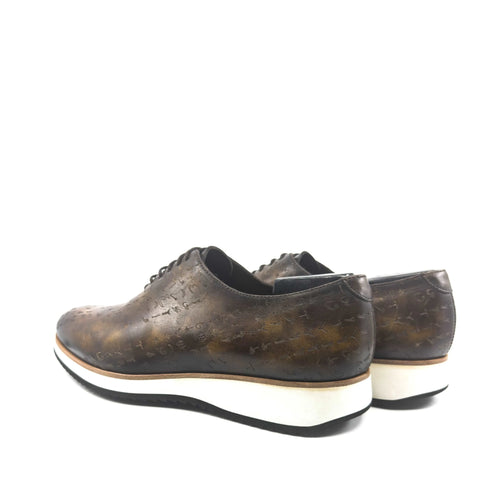 Arabic Matrix II Patina Wholecut Shoes - WonderingCloth