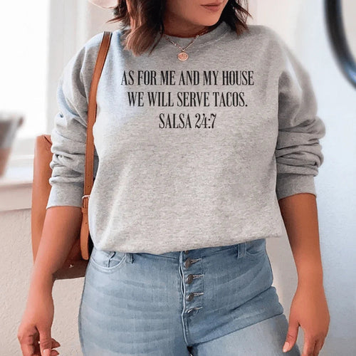 As For Me And My House We Will Serve Tacos Tee - WonderingCloth