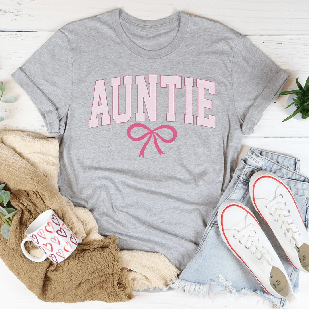 Auntie Coquette Bow Tee - WonderingCloth