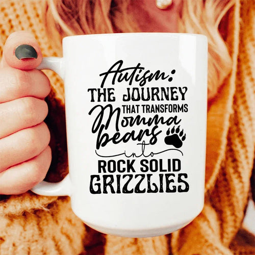 Autism Mama Grizzlies Ceramic Mug 15 oz - WonderingCloth