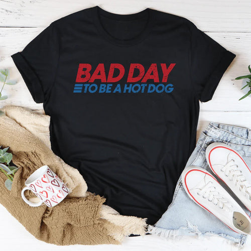 Bad Day To Be A Hot Dog Tee - WonderingCloth