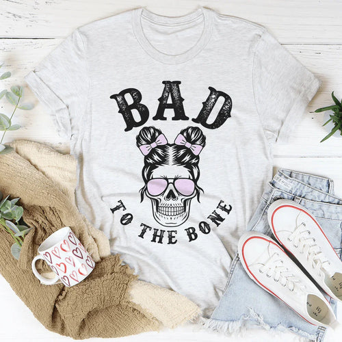 Bad To The Bone Cute Skull Tee - WonderingCloth