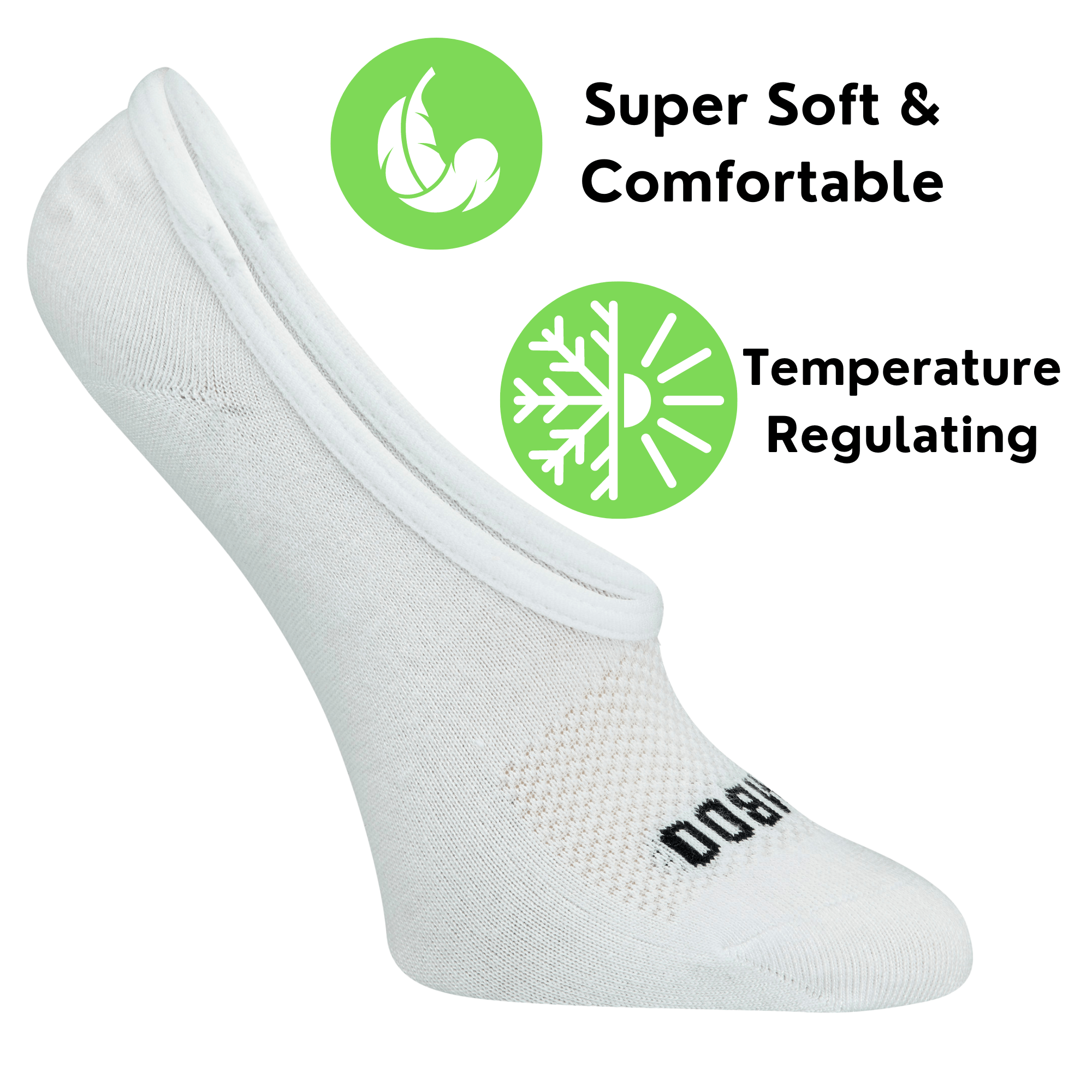 Bamboo Sports Super Low Cut No Show Bamboo Rayon Socks- Breathable, Moisture Wicking, Odor Eliminating, 4 Pair - WonderingCloth