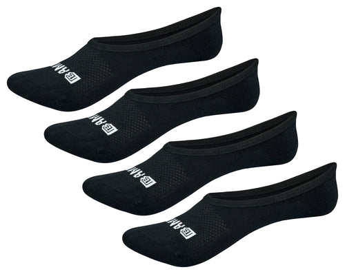 Bamboo Sports Super Low Cut No Show Bamboo Rayon Socks- Breathable, Moisture Wicking, Odor Eliminating, 4 Pair - WonderingCloth