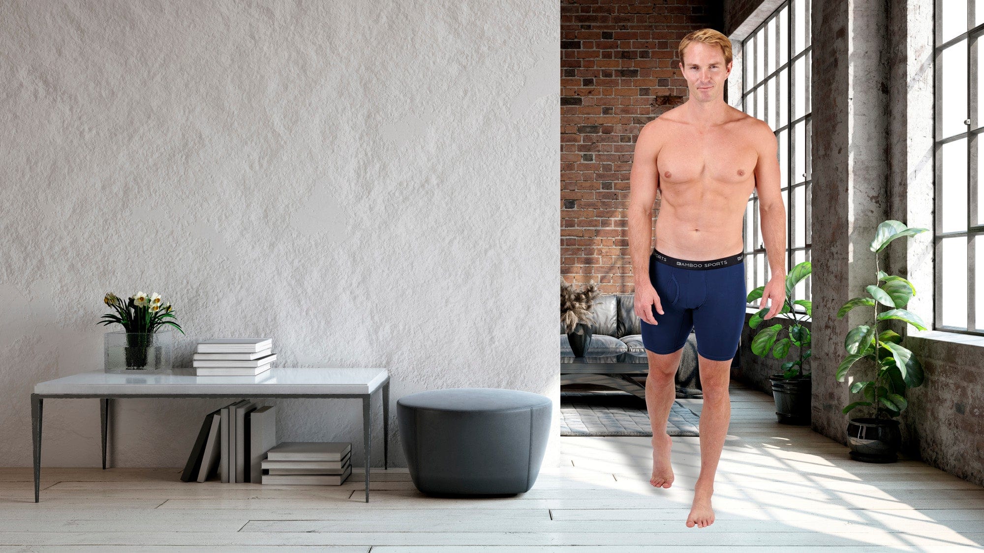 Men's 6" Inseam Bamboo Rayon Boxer Briefs - 4 Pack - WonderingCloth