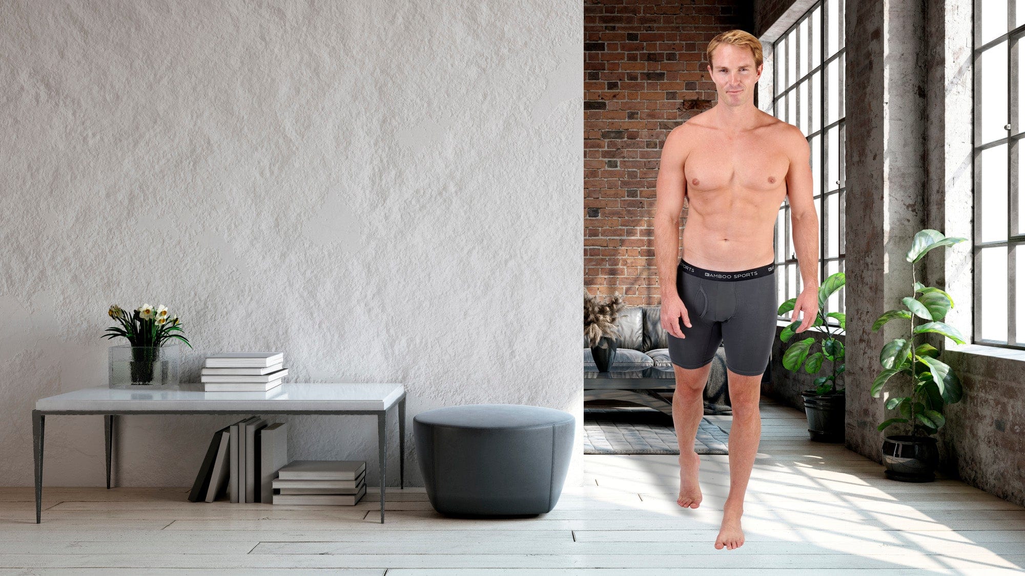 Men's 6" Inseam Bamboo Rayon Boxer Briefs - 4 Pack - WonderingCloth