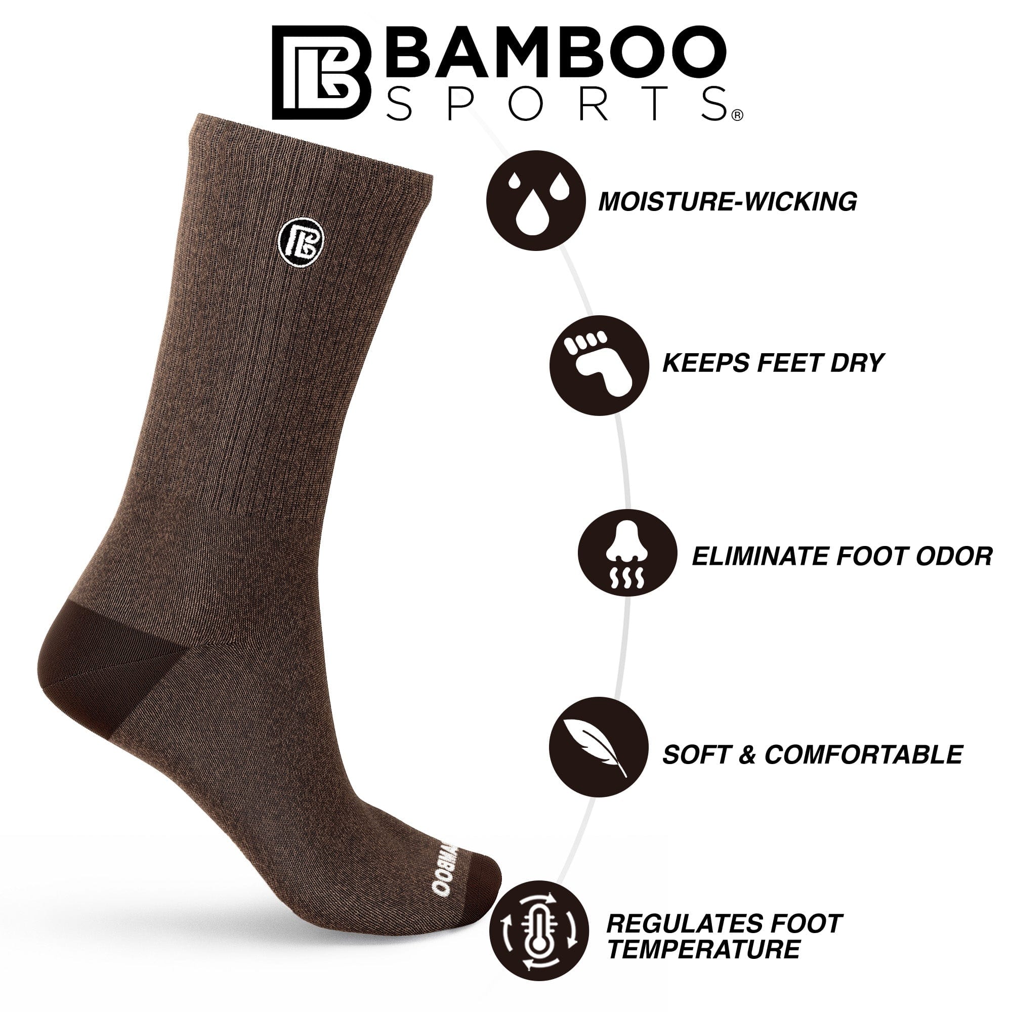 Premium Bamboo Rayon Crew Socks - WonderingCloth