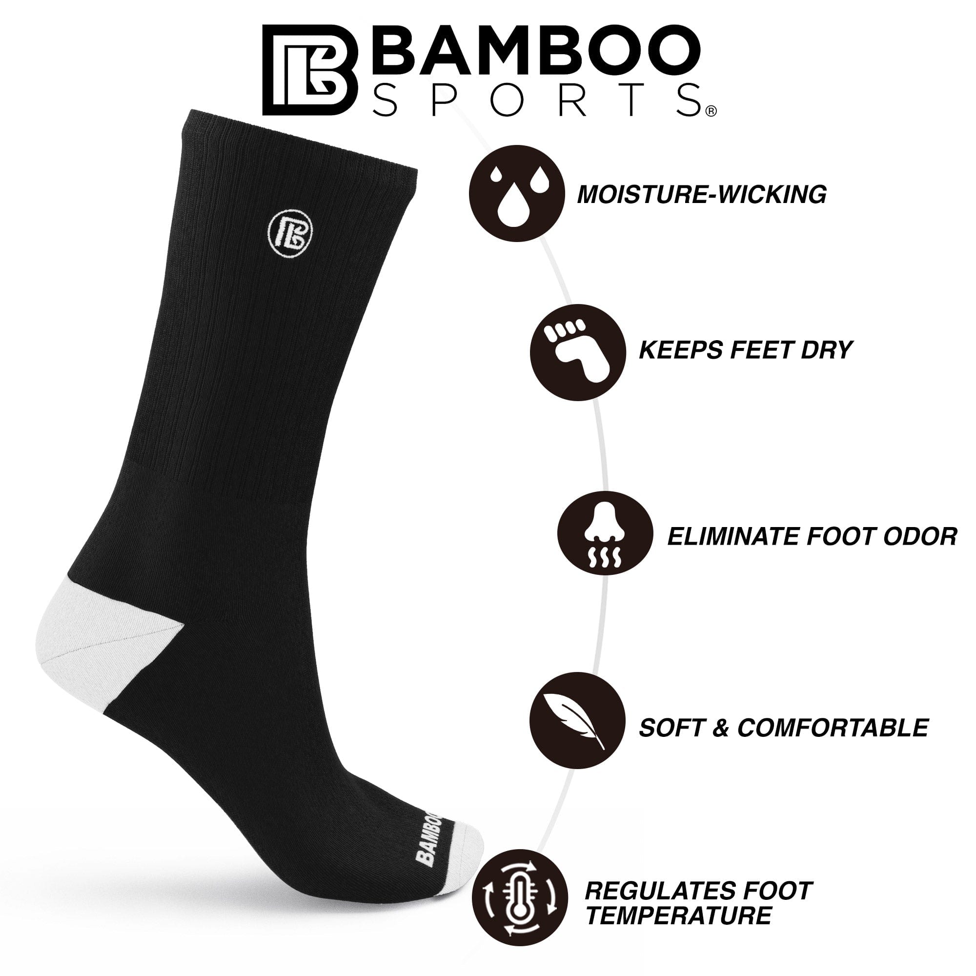 Premium Bamboo Rayon Crew Socks - WonderingCloth