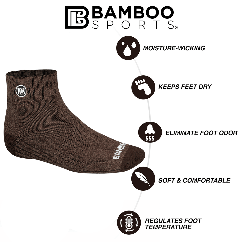 Premium Bamboo Rayon Quarter High Crew Socks - WonderingCloth