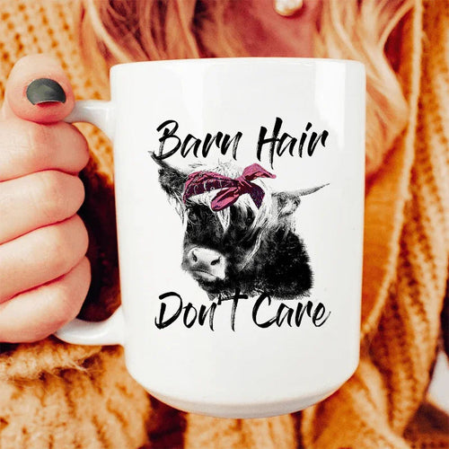 Barn Hair Don't Care Ceramic Mug 15 oz - WonderingCloth