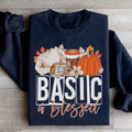 Basic & Blessed Sweatshirt - WonderingCloth