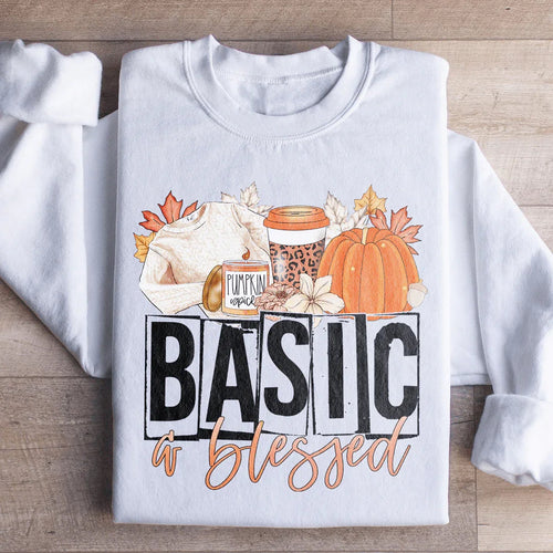 Basic & Blessed Sweatshirt - WonderingCloth