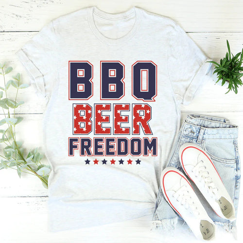BBQ Beer Freedom Tee - WonderingCloth