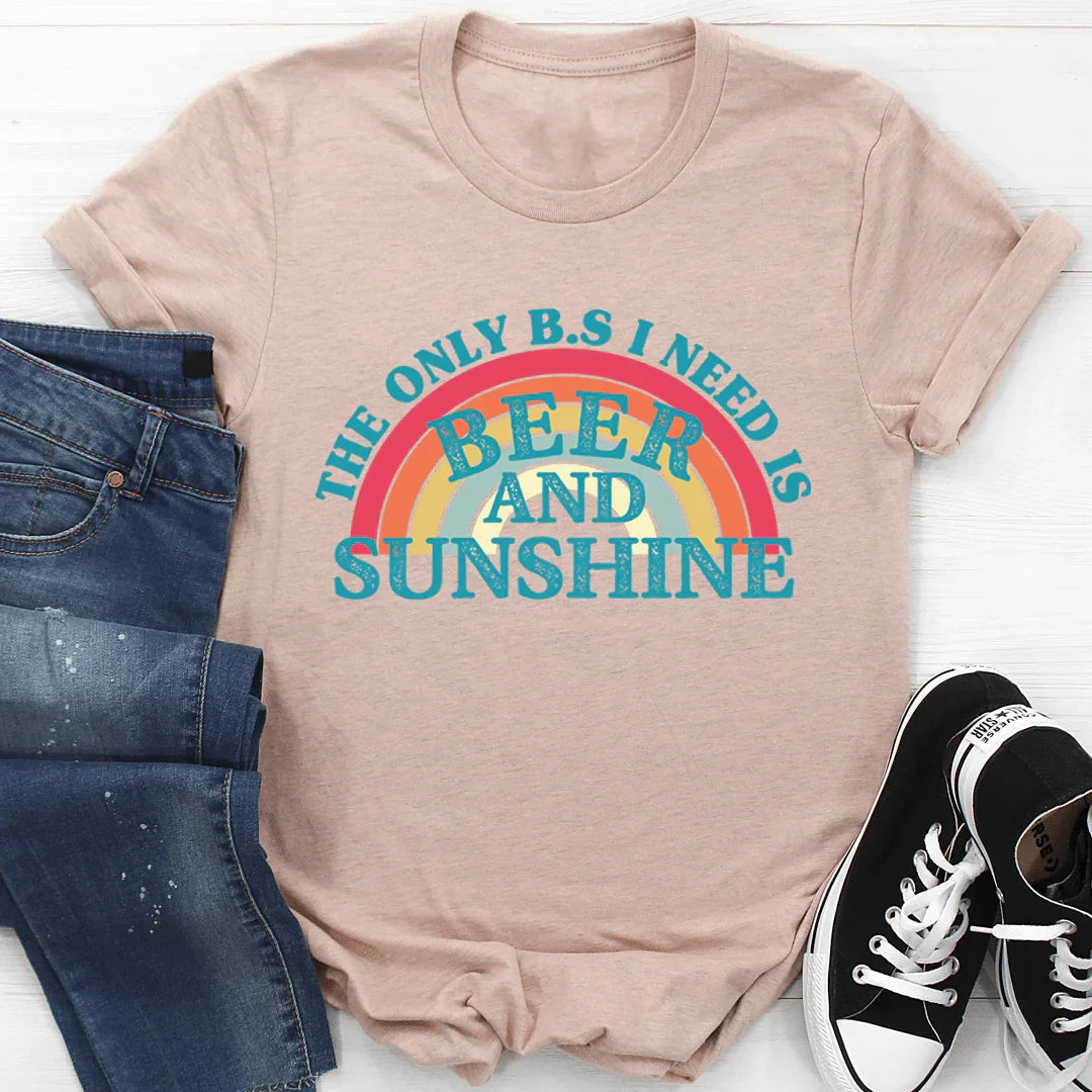 Beer & Sunshine Tee - WonderingCloth