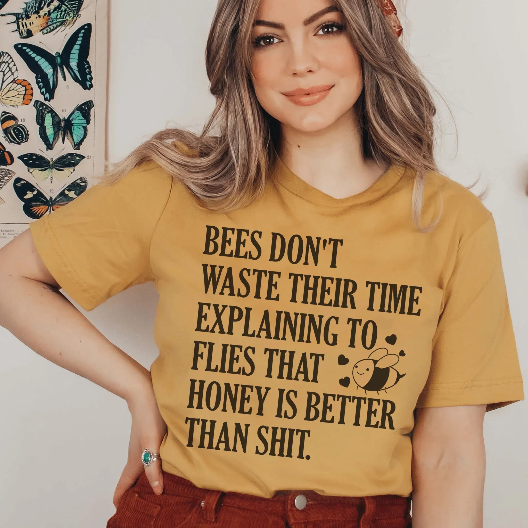 Bees Don't Waste Their Time Tee - WonderingCloth